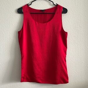 Ann Taylor Silk Red Sleeveless Top